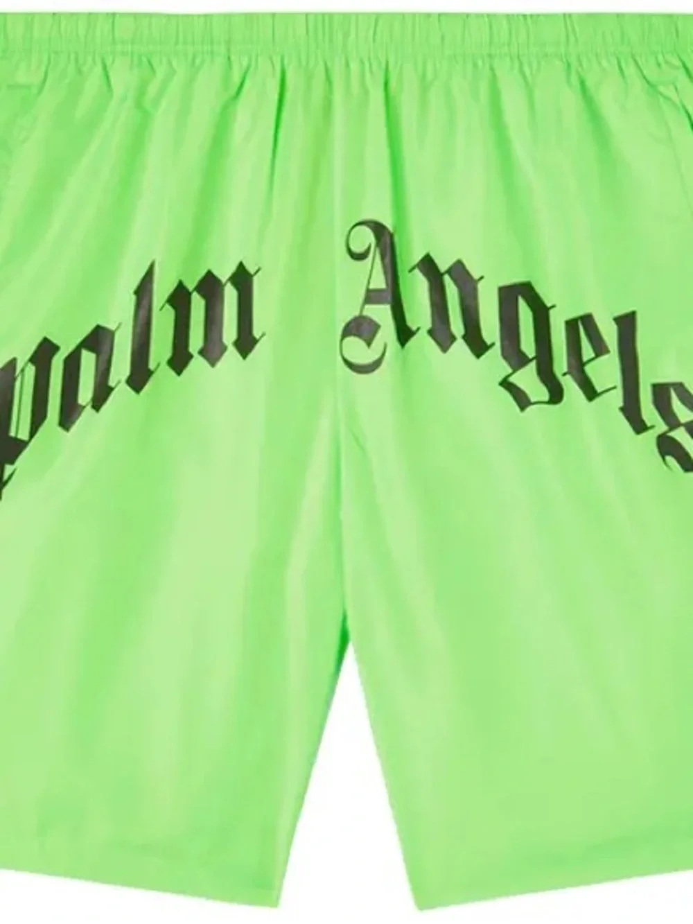Palm Angels Neon Green Logo Swim Trunks All Sizes Available 100% Authentic